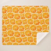 Sherpa Tranches d'agrumes orange Lancer la couverture (Devant (Horizontal))