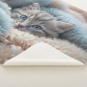 Sherpa Un petit chaton duveteux dans une couverture douce (3/4)