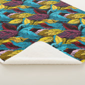 Sherpa une couverture avec un motif feuille (3/4)