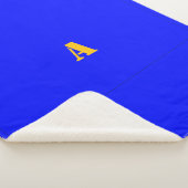 Sherpa Une couverture en polaire bleu monogramme (3/4)