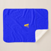 Sherpa Une couverture en polaire bleu monogramme (Devant (Horizontal))