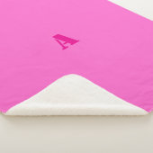 Sherpa Une couverture en toison rose Monogramme (3/4)