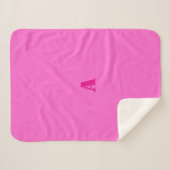 Sherpa Une couverture en toison rose Monogramme (Devant (Horizontal))
