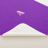 Sherpa Une couverture en toison violette Monogramme (3/4)