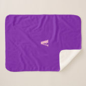 Sherpa Une couverture en toison violette Monogramme (Devant (Horizontal))