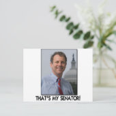 Sherrod Brown, dat is mijn senator. Briefkaart (Staand voorkant)