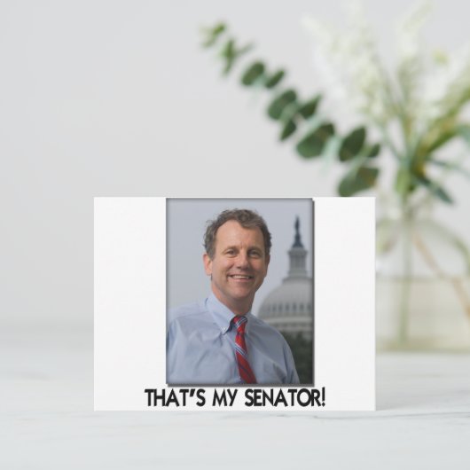 Sherrod Brown, dat is mijn senator. Briefkaart (Staand voorkant)