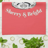 Sherry & Bright Drink Glass Grappig Rood Kerstfees Theedoek (Gevouwen)
