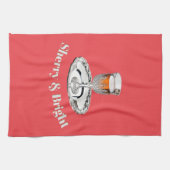 Sherry & Bright Drink Glass Grappig Rood Kerstfees Theedoek (Horizontaal)