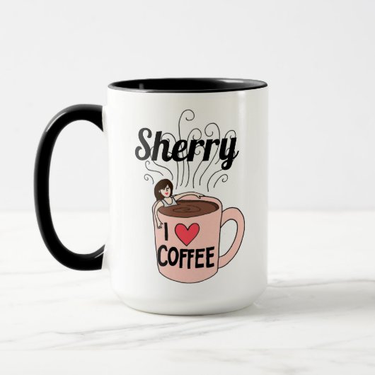 Sherry Loves Coffee Mug (Gauche)