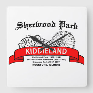 Sherwood Park Kiddieland, Rockford, IL Vierkante Klok