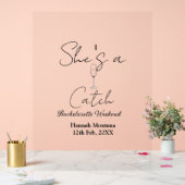 She's a catch champagne bottle bachelorette weeken (Mariage)