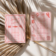 She's A Catch Lobster Pink Orange Bachelorette