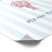 She's a catch Lobster Striped Favors Poster (Hoek)