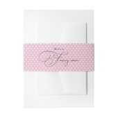 "She's a Fancy One" Pink Polka Dot 1st Birthday Uitnodigingen Wikkel (Voorkant Voorbeeld)