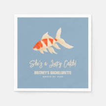 She's A Lucky Catch Koi Fish Blue Bachelorette
