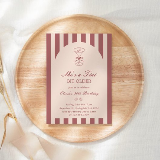 She's A Tini Bit Older Coffee Martini Birthday Kaart