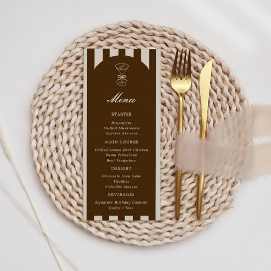 She's A Tini Bit Older Coffee Martini Birthday Menu