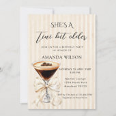 She's A Tini Bit Older Martini Espresso Invitation (Devant)