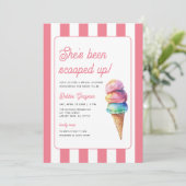 She's Been Scooped Up Bridal Shower Kaart (Staand voorkant)