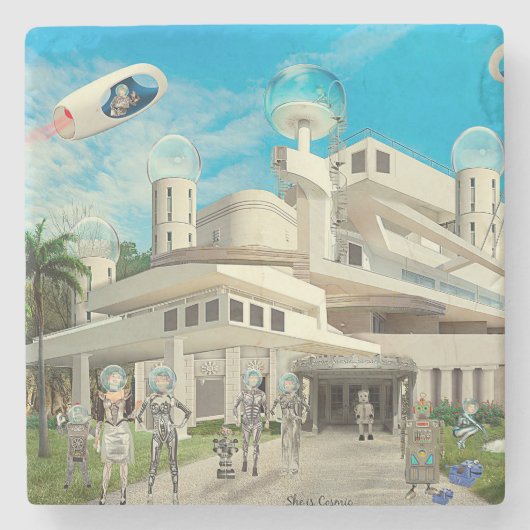 She's Cosmic Stenen Onderzetter (Voorkant)