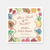 She's Fresh Off The Market Fruits Bridal Shower Servet (Voorkant)