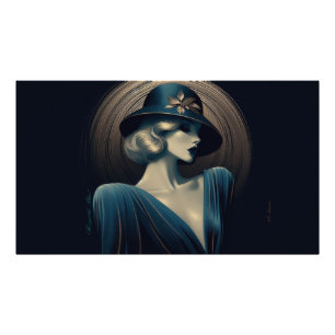 "She's Got The Blues" Art Deco Le Femme Poster