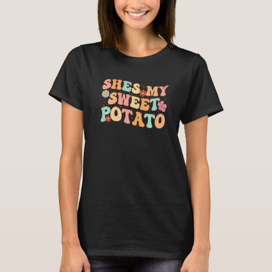 Shes My Sweet Potato I Yam Set Thanksgiving Couple T-shirt (Voorkant)