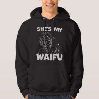 She's My Waifu Funny Anime Matching Couple Boyfrie Hoodie