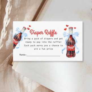 She's Ready to Pop Baby Shower Diaper Raffle Informatiekaartje