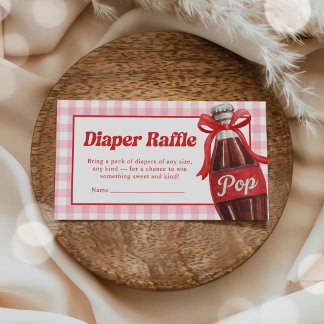 She's Ready to Pop Baby Shower Diaper Raffle Informatiekaartje