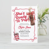 She's Ready to Pop Baby Shower Invitation  (Debout devant)