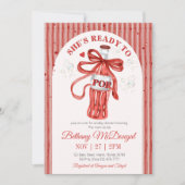 She's Ready To Pop Baby shower Kaart (Voorkant)