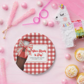 She's Ready to Pop Baby Shower Papieren Bordje (Feest)