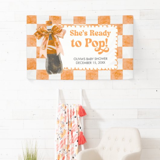 She's Ready to Pop Baby Shower Spandoek (Insitu)