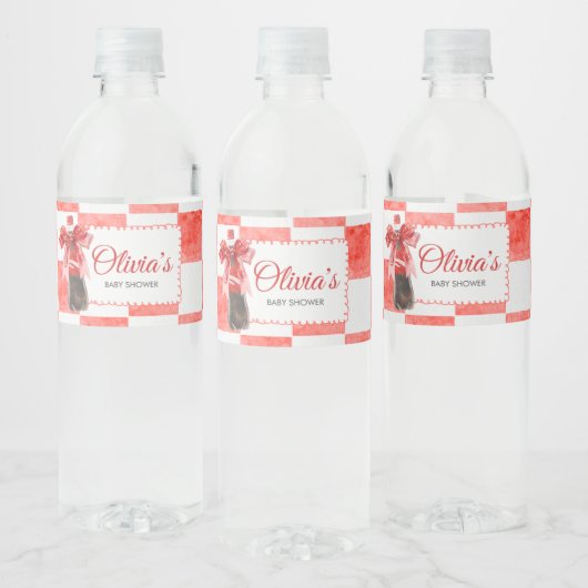 She's Ready to Pop Baby Shower Waterfles Etiket (Flessen)