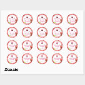 She's Ready To Pop! Cherry Soda Pop Baby Shower Ronde Sticker (Vel)