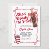 She's Ready to Pop Invitation Baby Shower (Devant)