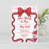 She's Ready to Pop Soda Baby Shower Invitation (Debout devant)