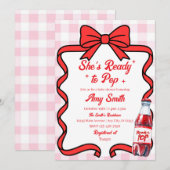She's Ready to Pop Soda Baby Shower Invitation (Devant / Derrière)