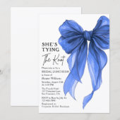 She's Tying The Knot Bow Bridal Luncheon Kaart (Voorkant / Achterkant)