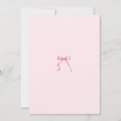 She's Tying the Knot Pink Bow Bridal Shower Kaart (Achterkant)