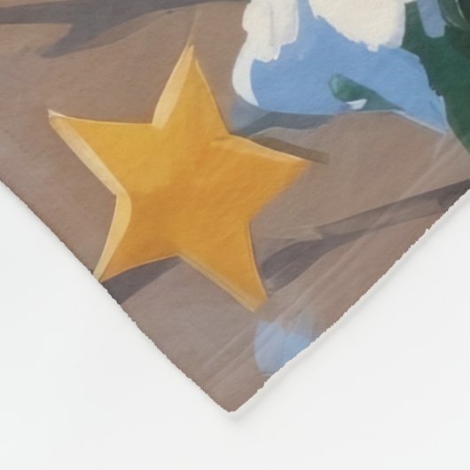 Shetland herdershond loopt sneeuw met kerst Pet Fleece Deken (Hoek)