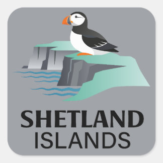 Shetland Islands Scotland United Kingdom Vierkante Sticker