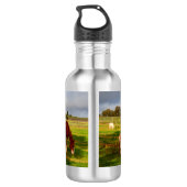 Shetland Ponies and Chestnut, 532 ml waterfles Waterfles (Achterkant)