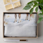 Shetland Pony en Holly Christmas Tissuepapier (Geschenk)