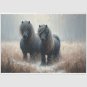Shetland Pony wintertijd ontkoppelingspapier Tissuepapier (Voorkant)
