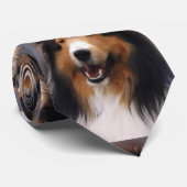 Shetland Sheepdog Art Stropdas (Opgerold)
