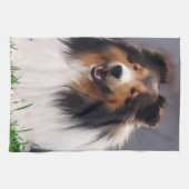 Shetland Sheepdog Art Theedoek (Horizontaal)