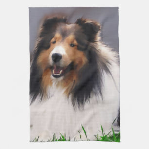 Shetland Sheepdog Art Theedoek